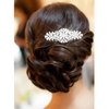 Women's Rhinestone Crystal and Pearl Vine Bridal Comb, Wedding or Prom Hair Side Combs Art Deco Accessory for Women, Brides Hair Accessories / Gift Box