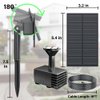 Biling Solar Water Fountain Pump Outdoor, Upgraded Solar Fountain Pond Pump Kit with Stake, Solar Powered Fountain Water Pump for Bird Bath, Garden, Backyard, Pool, Fish Tank