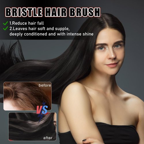 cobee 5 Pcs Slick Back Hair Brush Set, Bristle Hair Brush Edge Control Brush Teasing Comb, Wax Stick for Hair & Wig Flyaways, For Smooth Hair Parting Smooth Flyaways