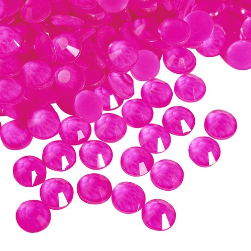 BLINGINBOX Flatback Rhinestones Round Gems, 1440pcs Neon Gems Non Hotfix Crystal Rhinestones,New Rose Neon,SS16.