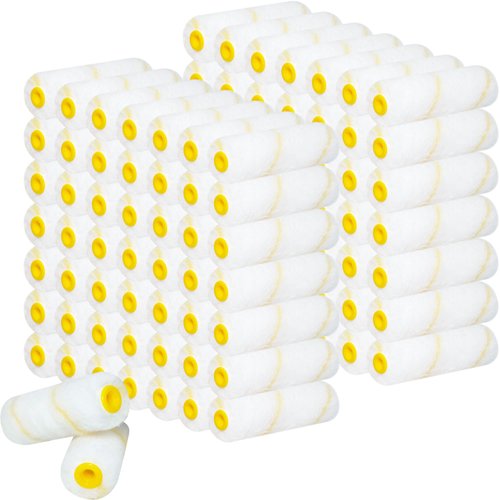 100 Pieces Small Paint Roller,4 inch Mini Paint Roller Covers,Microfiber Paint Rollers for Painting Walls,Small Roller Paint Brush Wall Paint Roller Tools