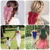 YKYUASD 10 Pcs Big Bows Hair Clips Hair Bows with Long Tails for Women Girl,Hair Ribbons Oversized Hair Accessories