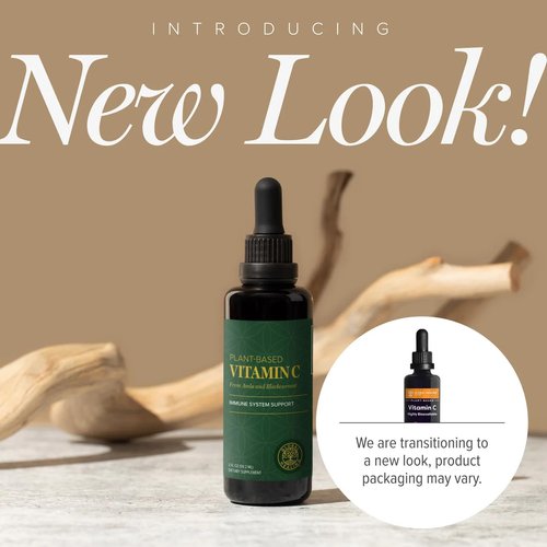 Global Healing Center USDA Organic Vitamin C Drops 180mg, Liquid Vitamin C Plant-Based Antioxidant Supplement, Supports Immune System, Collagen, and Natural Energy for Adults, Men and Women (2 Oz)