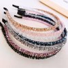 PurYupearl Fashion Super Shiny Women Two Rows Black Crystal Beads Headband Girls Headwear Rhinestone Beaded Hair Band Hair Accessories Women's Fashion Headbands Hair Care