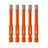 BGTEC Dry Diamond Drill Bits 5pcs 1/4" with Quick Change Hex Shank for Granite Marble Porcelain Tile Ceramic