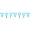 Beistle Plastic Oktoberfest Bavarian Pennant Banner for German Theme Party Supplies, 11" x 12', Blue/White