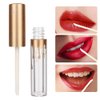 10 pcs Empty Lip Gloss Tubes, Transparent and Glod Plastic Lip Gloss Tube Containers DIY Lipstick Balm Travel Makeup Transparent Bottle With Matte Gold Cap Lip Gloss Bottles