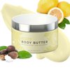 Natural Elephant Body Butter with Shea Butter, Dead Sea Minerals & Vitamin E - Luxurious Moisturizer, Hydrating Cream, Cruelty-Free, Paraben-Free, 9 oz (Lemon)