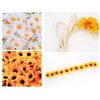 ShiQiao Spl Sunflower Crown Flower Headbands Wreath for Women Girls White Daisy Flower Headband Bridal Headpiece Party Festivals Head Band Hair Accessories 2pcs