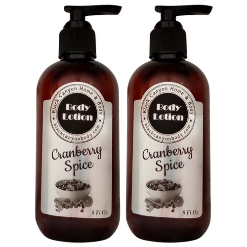 Black Canyon Cranberry Spice Scented Luxury Body Lotion with Lanolin and Jojoba Oil, 8 Oz (2 Pack)