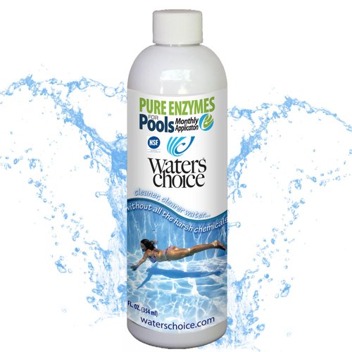 Waters Choice Enzymes Pure Enzymes for Pools - Non-Toxic Monthly Natural Pool Clarifier for Crystal Clear Water - Pool Chemicals Pool Shock