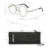 EYE ZOOM 3 Pack Metal Frame Round Reading Glasses with Spring Hinge (Silver, 1.75 Strength)