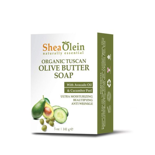 Organic Tuscan Olive Butter Soap with Avocado Oil & Cucumber Peel