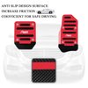 beypovk 3PCS Nonslip Car Pedal Pads, Auto/Manual Aluminum Alloy Gas Pedal Clutch Brake Pad Cover, Auto Universal Interior Accessories (Red)