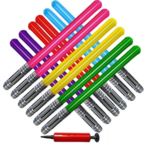 smilixin 13 Pieces Inflatable Light Saber Sword Toys,Inflatable Lightsaber Swords for Star Wars T...