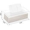 Phineoly Clear Acrylic Tissue Box Holder, Rectangle Dispenser Tissue Box Cover for Bathroom, Bedroom Dresser, Countertop, Desk