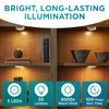 Brilliant Evolution Stick On Lights - Lights for Under Cabinets in Kitchen - Under Cabinet Lighting - Wireless Tap On LED Puck Lights - Under Counter Lights - Battery-Powered Kitchen Lights (1pk)