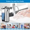 PZOTRUF Automatic Soap Dispenser, Touchless Dish Soap Dispenser 17oz/500ml with Infrared Sensor, 5 Adjustable Soap Levels, Liquid Hand Soap Dispenser for Bathroom Kitchen (Silver)