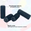 MOODKEY 36PCS Self Grip Small Hair Curlers Black Heatless Roller Hair Curlers Pro DIY Curly Hairstyle Hair Rollers Tools Rat Tail Comb for Women Medium Short Hair(0.6 x 2.4 Inch)