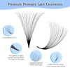Obeyalash 600 Fans Lash Extensions Premade Fans Premade Volume Fans Eyelash Extensions Pro Made Fans Lash Extensions D Curl Handmade Loose Fans for Lash Extension Supplies (16D-0.05D-D, 8-15mm)