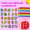 26PCS Alphabet Lacing Cards, Lowercase Letters Sewing Kit with 26 Double-Sided Cards and 26 Colorful Laces Alphabet Learning Toy Motor Skills Art Crafts for Toddlers, Kids, Students