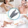 Inmorven Back Scrubber for Shower Exfoliating Body Scrubber 40 inch Double-Sided Back Exfoliator Scrub Towel, Bath Body Brush Widened Back Washer with Handle for Men and Women,Grey