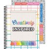 Carson Dellosa Creatively Inspired Teacher Planner, 8" x 11" Spiral Bound With Planner Stickers, Undated Daily Planner, Colorful Weekly Planner & Monthly Planner, Classroom Organization