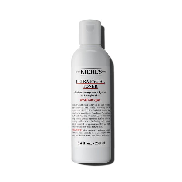 Kiehl's Ultra Facial Toner with Squalane, Gentle Alcohol-free Face Toner, Hydrates Skin and Refines Skin Texture, Non-stripping Formula, with Avocado Oil & Vitamin E, Paraben-free - 8.4 fl oz