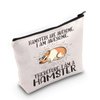 LEVLO Hamster Cosmetic Makeup Bag Hamster Lover Gift Hamsters Are Awesome Makeup Zipper Pouch Bag For Hamster Owner (Hamsters Are Awesome)