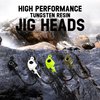 Reaction Tackle Tungsten Swimbait Jig Heads - 3D Realistic Eyes Attract Bass and More- Swim Bait Jig Head for use with Freshwater or Saltwater Fishing (5-Pack) - 1/4oz - White