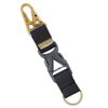 DYZD Tactical Gear Keychain Clip 100% Nylon Belt Key Chain Tactical Key Holder Quick Release Buckle Key Ring (Pack of 2 Black)