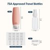 PACKISM TSA Approved Toiletry Bottles - 6 Pack Leak Proof 3.4oz Silicone Travel Bottles for Toiletries, Refillable Liquid Travel Accessories for Shampoo Conditioner Lotion Body Wash(BPA Free)