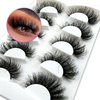 Mink Lashes Flu-ffy Lashes 20mm Long Flu-ffy Cat Eye False Eyelashes 3D Volume Curly Dramatic Fake Eyelashes Thick Full Lashes 5 Pairs Pack(5W-TB18)