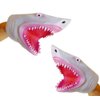 NOVELTY GIANT WWW.NOVELTYGIANT.COM Set Of 2 Silicone Great White Megalodon Shark Hand Puppet