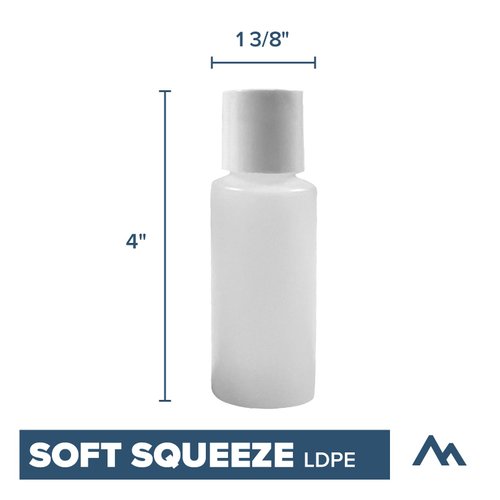 Pinnacle Mercantile 2 oz Easy Squeeze Empty Plastic Squeeze Bottles with Disc Top Flip Cap Set of 9 Travel Size Perfect for Hand Sanitizer, Lotions Gels, Shampoo