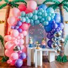 Pink Blue Purple Balloons, 12 Inchs Blue Pink Metallic Silver Cartoon Theme Balloons for Kids Birthday Hawaii Tropical Party Supplies Video Gaming Baby Shower Party Decorations