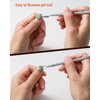 BEZOX Cuticle Pusher - Stainless Steel Cuticle Stick & UV Gel Nail Polish Remover Tool - Professional Double-Ended Cuticle Trimmer Manicure Tool for Healthy and Beautiful Nails