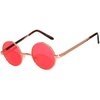OWL Round Sunglasses Metal Frame Hippie Sunglasses UV400 Polycarbonate Red Tinted Lens John Lennon Sunglasses for Women