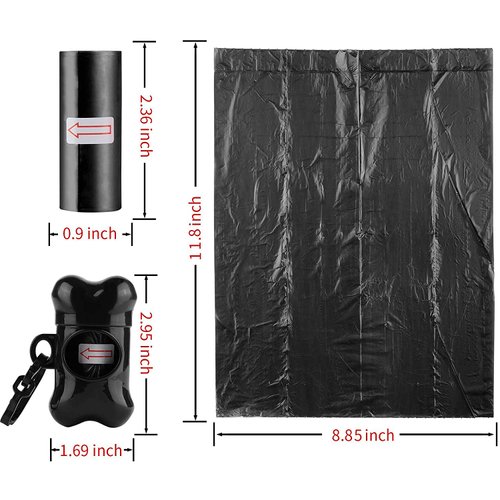 Arroyner 10 Pack Bone Shaped Poop Bag Dispenser Pet Waste Disposal Bag Dispenser (Random Color)