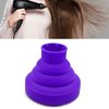 Hair Dryer Attachment Blow Dryer Hair Dryer Diffuser Silicone Collapsible Folding Volumizing Diffuser for Home Travel (Purple)