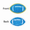 SaktopDeco 9 PCS Blue Football Patch Gold Edges Football Iron On Patches Sew On Chenille Embroidery Patches for DIY Decoration Clothes