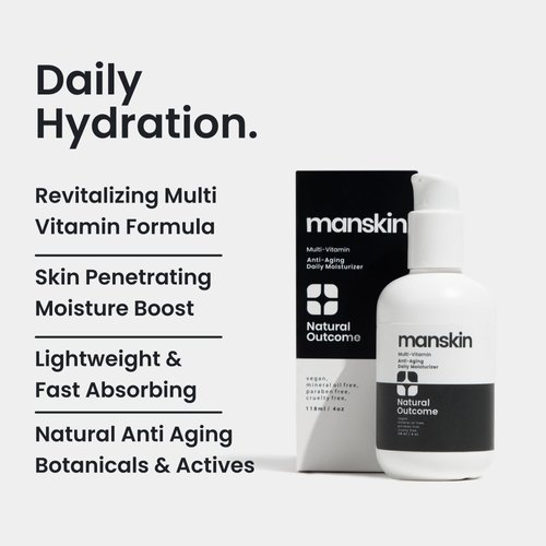 Natural outcome Man Skin Moisturizer | Men's Face Cream Moisturizer | Anti Aging Daily face kit, Cleanser, Toner and Moisturizer (4 Oz)