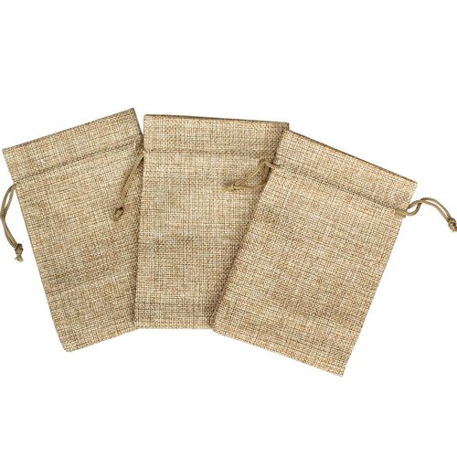 FASOTY Lot of 24 3.5x5 Inch Burlap Gift Bags with Drawstring Linen Jewelry Pouches Jute Burlap Sacks for Wedding Favors Party Gifts, DIY Craft, Coffee, Valentine, Holiday Gift Bags