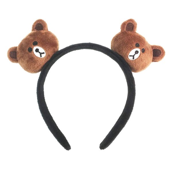LKXHarleya 3D Brown Bear Ear Headbands, Cute Animal Costumes Hairband, Cartoon Hair Accessories for Halloween Party Cosplay