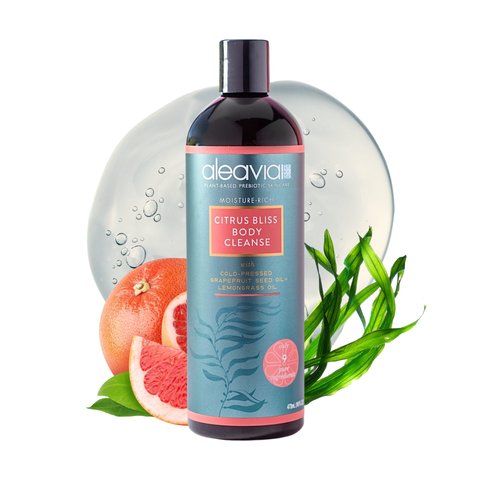 Aleavia Citrus Bliss Body Cleanse – Organic &amp; All-Natural Prebiotic Body Wash, Scented with Pure ...