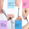 3pcs Double Sided Rectangular Nail File and Buffer, Buffer Block Sponge Polished, Nail Brush, Come with Cuticle Nipper and Pusher, Perfect Manicure Tool Kit for Shiny Nail