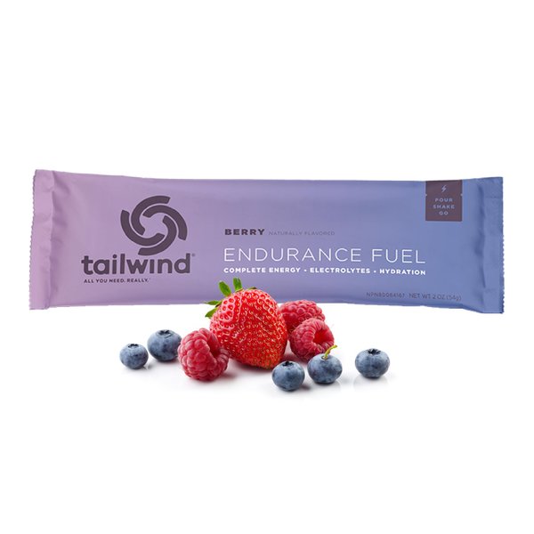Tailwind Nutrition Endurance Fuel, Sports Drink Powder Single Serving with Electrolytes, Non-GMO, Free of Soy, Dairy, and Gluten, Vegan-Friendly, Berry, Pack of 12