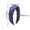 WJYX BOWS 3PCS Bandana Headbands for Women Top Knot Headband Paisley Boho Headbands Vintage Cross Knotted Headbands Twisted Knot Headbands for ladies and girls