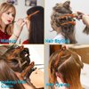 EWSNM Hair Clip for Women, 12 Pcs Duckbill Alligator Hair Barrettes Pins, Non Slip Colorful Plastic Duck Billed Hair Clips for Styling Sectioning-Brown