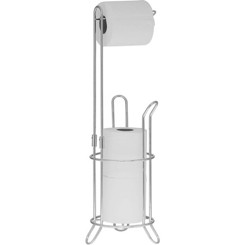 SimpleHouseware Bathroom Toilet Tissue Paper Roll Storage Holder Stand, Chrome Finish